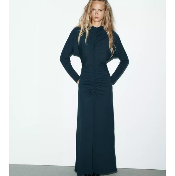 Zara Dresses & Skirts - Elegant Blue Maxi Dress